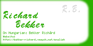 richard bekker business card
